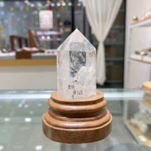 白水晶柱 手圍13以上 (附底座） #39